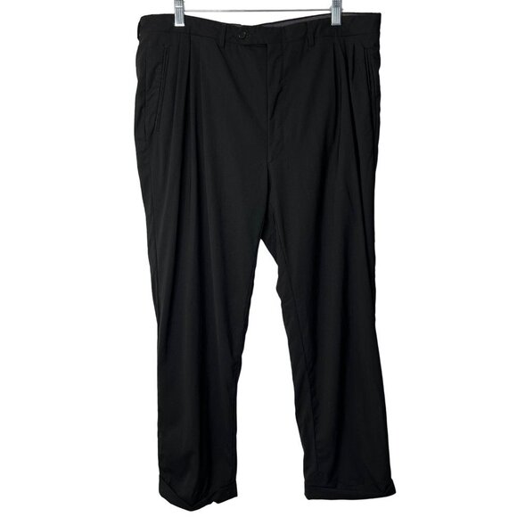 Emeriegildo Zenga High Performance Wool Dress Pants‎ Men’s Black Size 38 - Picture 1 of 12